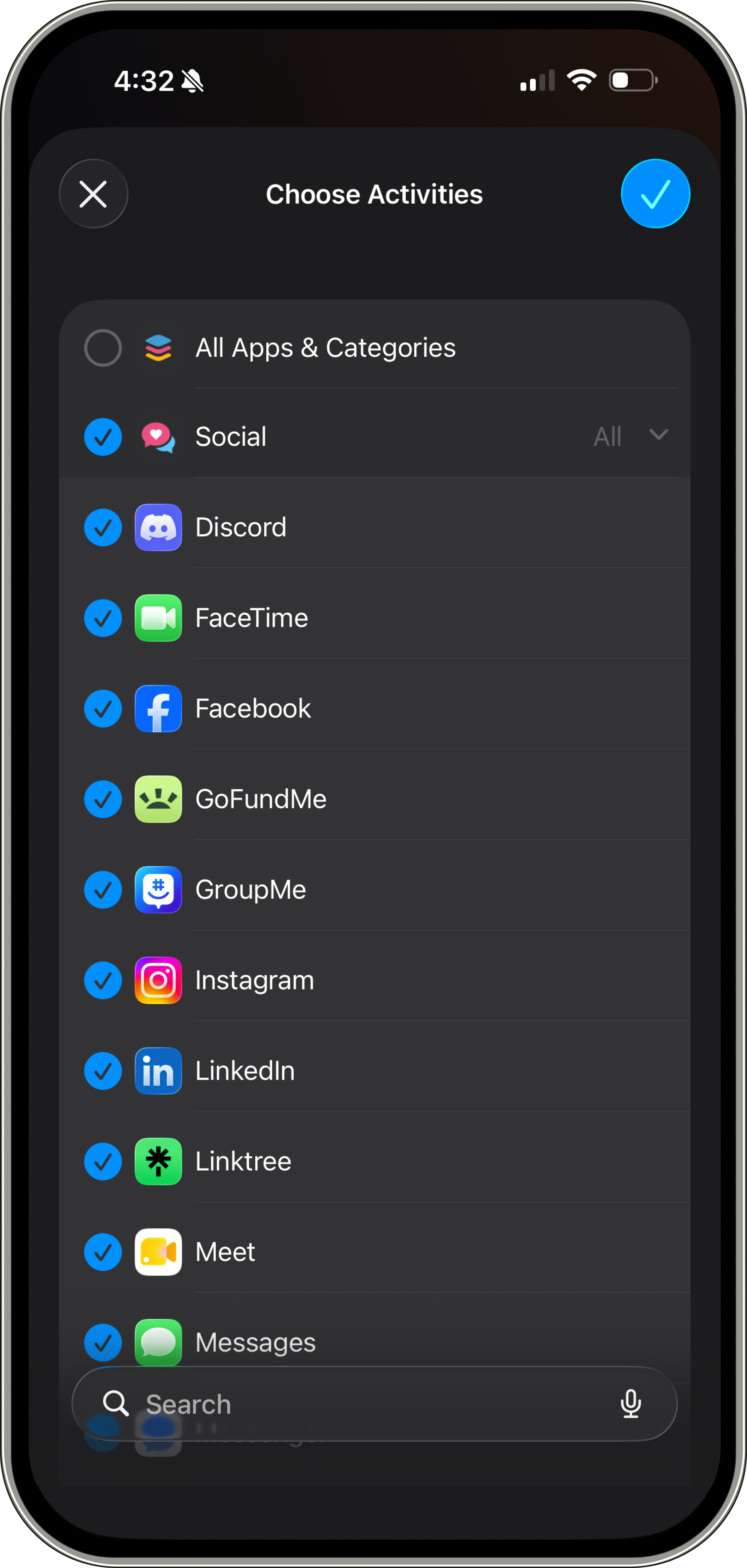 Choose apps to lock